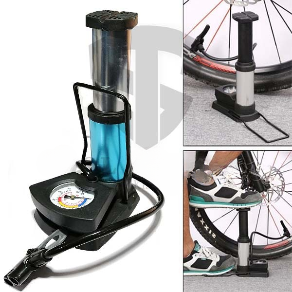 Foot & Hand Air Pump with Pressure Gauge