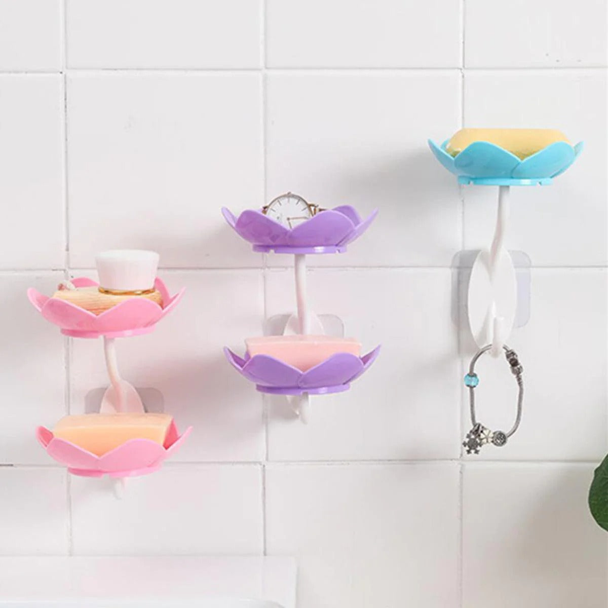 Wall Mounted Lotus Flower Shaped Soap Holder