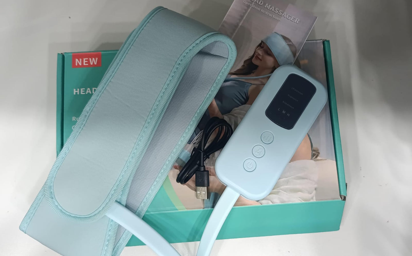360° Electric Head Massager with Heat & Air Compression