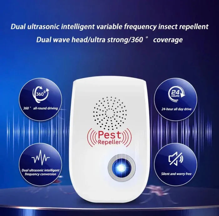 Electronic Ultrasonic Pest Repeller (Mosquito, Insect & Mouse Control)