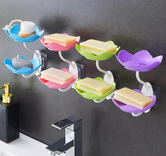 Wall Mounted Lotus Flower Shaped Soap Holder