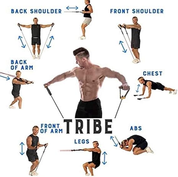 11 Piece Power Resistance Band for Strength Training, Yoga & Fitness
