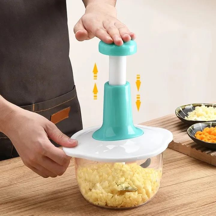 1.5L Push Chopper | Hand Press Manual Push Chopper For Kitchen Use