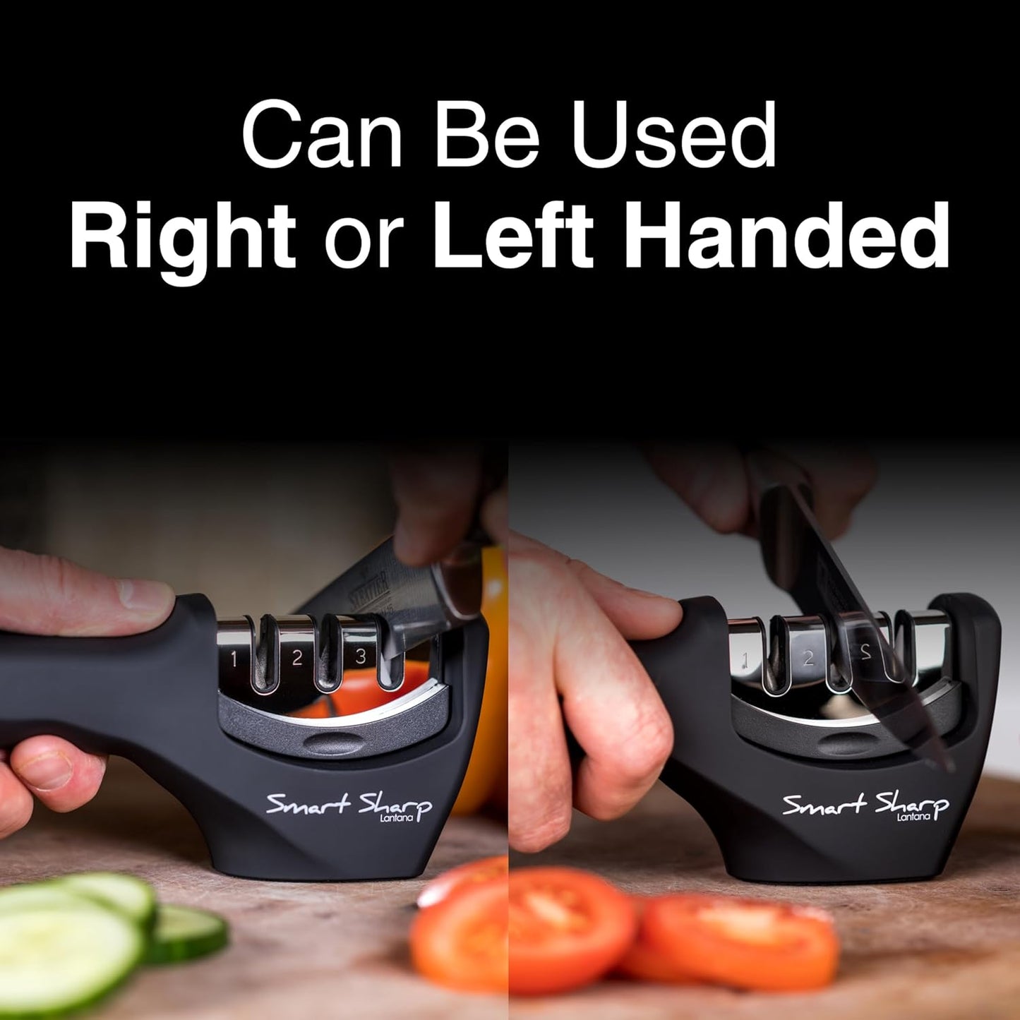 Stage Professional Knife Sharpener – Manual Kitchen Knife Sharpening Tool with Anti-Slip Base & Ergonomic Handle