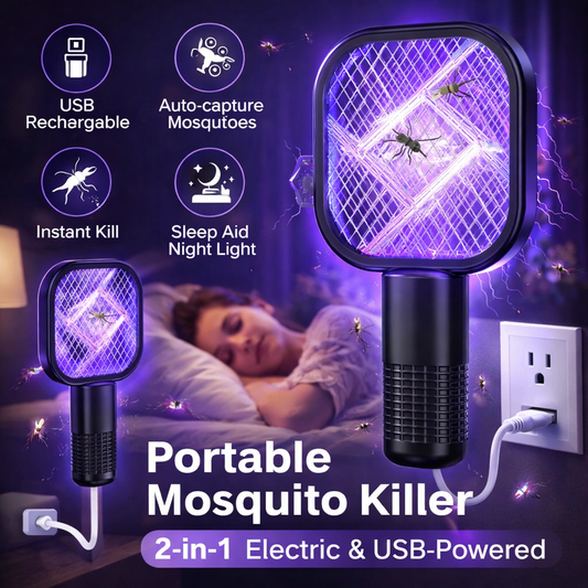 Rechargeable Electric Mosquito Killer Racket – High Voltage Fly Swatter