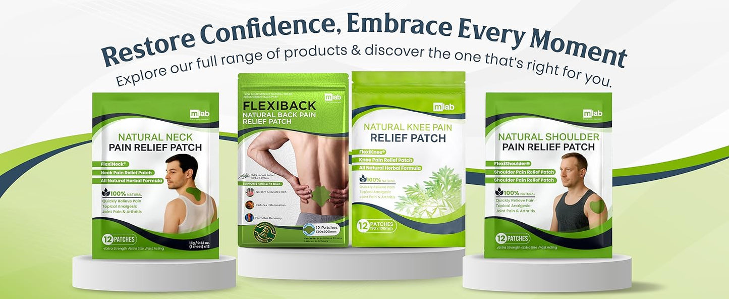 Natural Herbal Knee Pain Relief Patch (12 Pcs) – Self-Heating Joint & Muscle Therapy Pads for Arthritis & Pain Relief