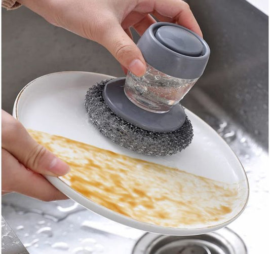 Kitchen Soap Dispensing Palm Brush