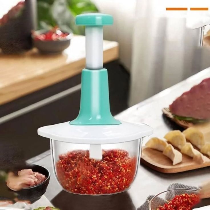 1.5L Push Chopper | Hand Press Manual Push Chopper For Kitchen Use