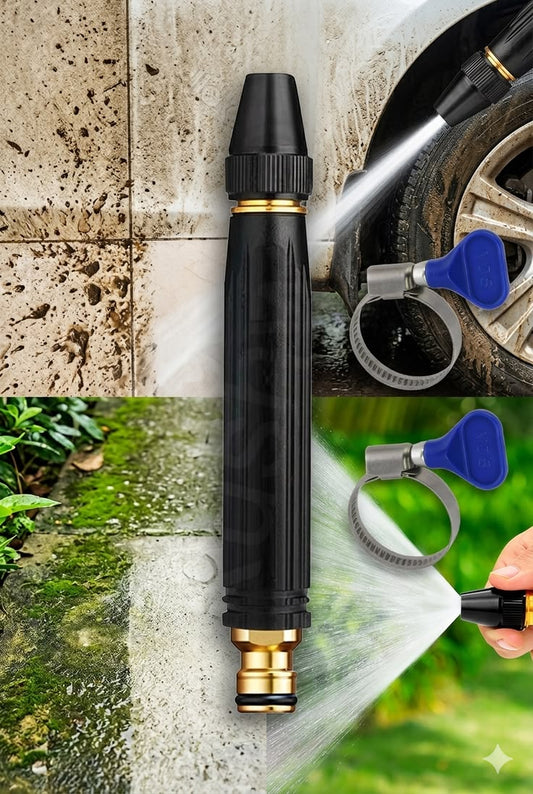 High Pressure Adjustable Nozzle Water Spray Gun – Durable Metal Body for Garden & Cleaning Use