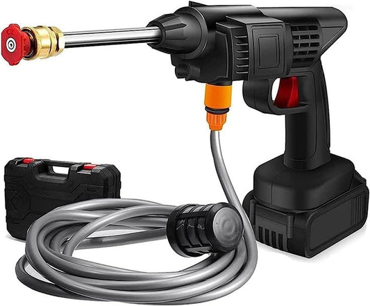 Automatic Cordless Car Wash Spray Gun | 48V High Pressure Lithium Battery | Wireless Foam Jet Washer
