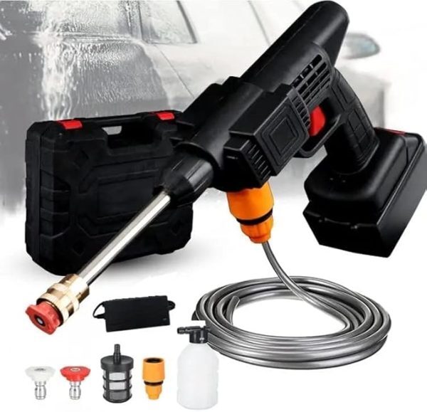 Automatic Cordless Car Wash Spray Gun | 48V High Pressure Lithium Battery | Wireless Foam Jet Washer