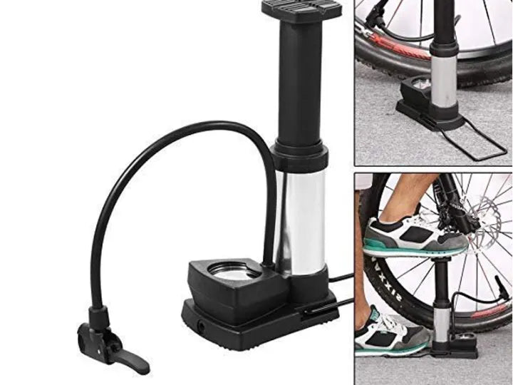 Foot & Hand Air Pump with Pressure Gauge