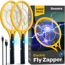 Electric Mosquito Killer Racket 2 In 1 LED Flash Light (Random Color)