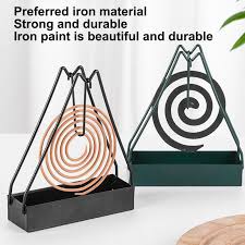 Simple Triangle-Shaped Iron Mosquito Coil Holder – Creative Hanging & Standing Incense Burner (Pack of 1)