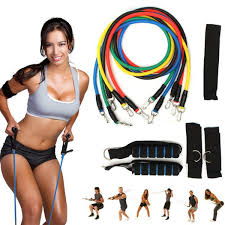 11 Piece Power Resistance Band for Strength Training, Yoga & Fitness