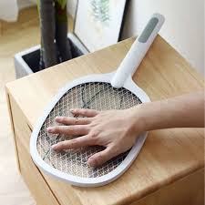 Foldable Electric Mosquito Killer Racket | Rechargeable Bug Zapper Trap for Indoor & Outdoor Use (Random Color)