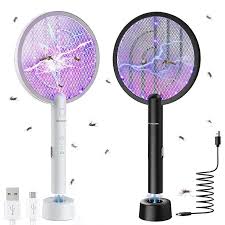 Foldable Electric Mosquito Killer Racket | Rechargeable Bug Zapper Trap for Indoor & Outdoor Use (Random Color)