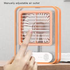 Mini Air Cooler USB Rechargeable Portable Fan with Humidifier & 3 Speeds