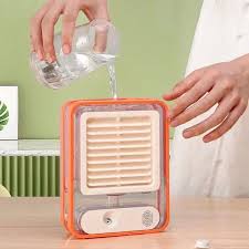 Mini Air Cooler USB Rechargeable Portable Fan with Humidifier & 3 Speeds