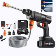 Automatic Cordless Car Wash Spray Gun | 48V High Pressure Lithium Battery | Wireless Foam Jet Washer