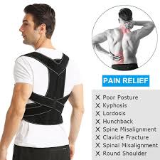 Posture Corrector Belt for Men & Women – Back Support & Spine Alignment Brace | Relieves Back, Neck & Shoulder Pain (L Size)