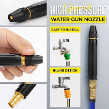 High Pressure Adjustable Nozzle Water Spray Gun – Durable Metal Body for Garden & Cleaning Use