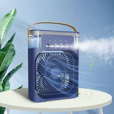 10-Inch Desktop Humidifier Fan – Portable Mist Cooling Fan with LED Light and Timer