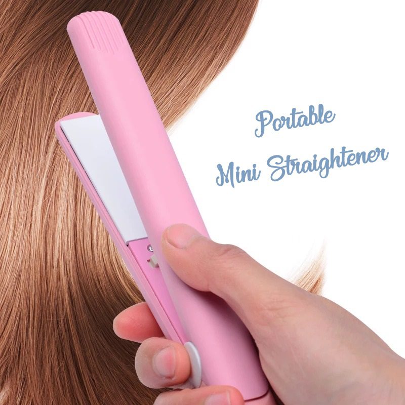 2-in-1 Mini Hair Straightener & Curler – Portable Ceramic Hair Styling Iron
